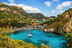 Paleokastritsa bay,Corfu island,Paleokastritsa Bucht,Insel Korfu,sailng yacht charter in Greece,Segelcharter Griechenland,voguesails.com